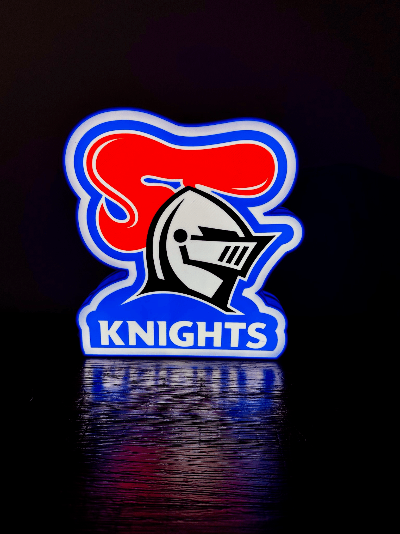Newcastle Knights - NRL Team Logo Light Up Sign