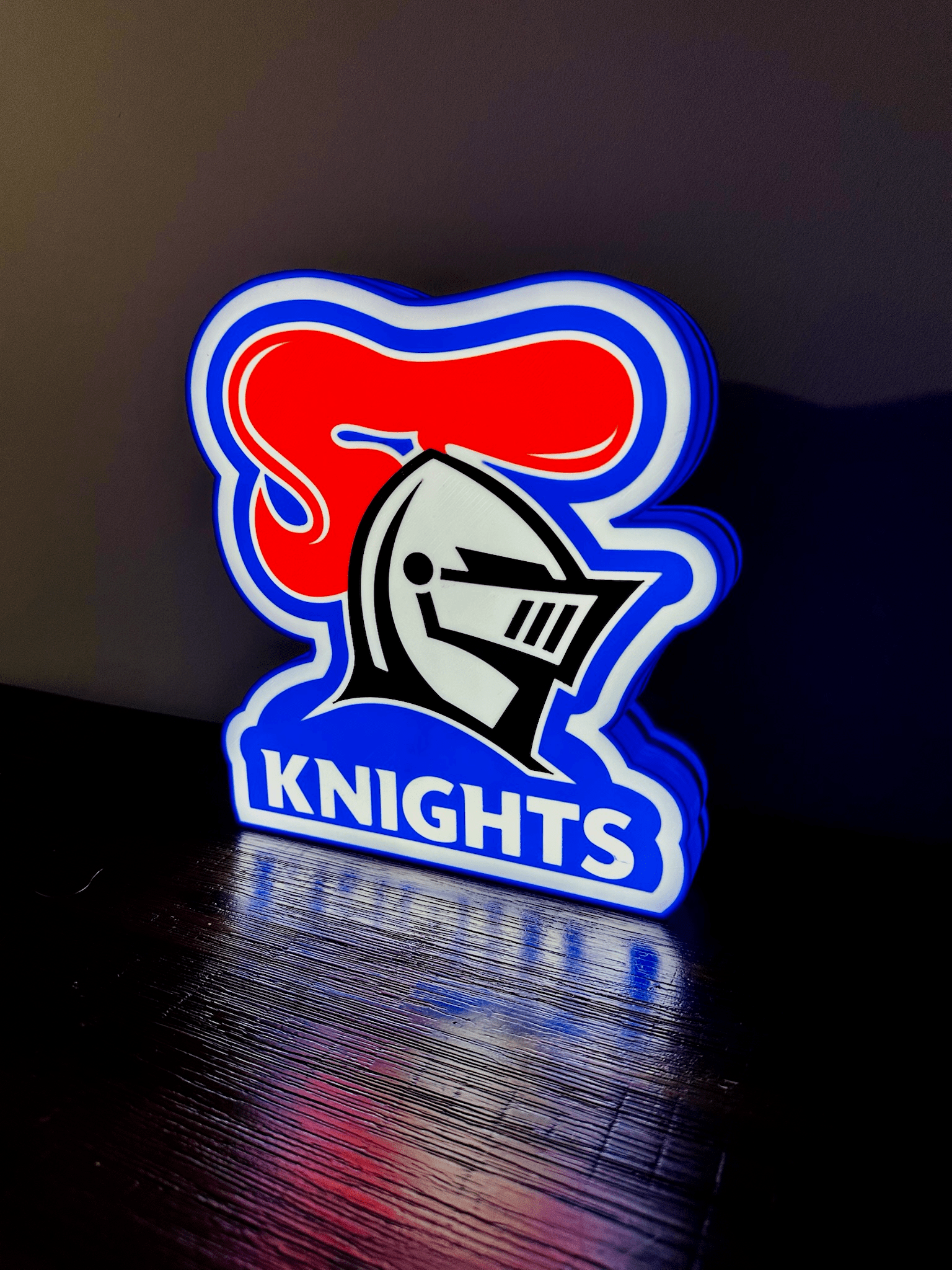 Newcastle Knights - NRL Team Logo Light Up Sign