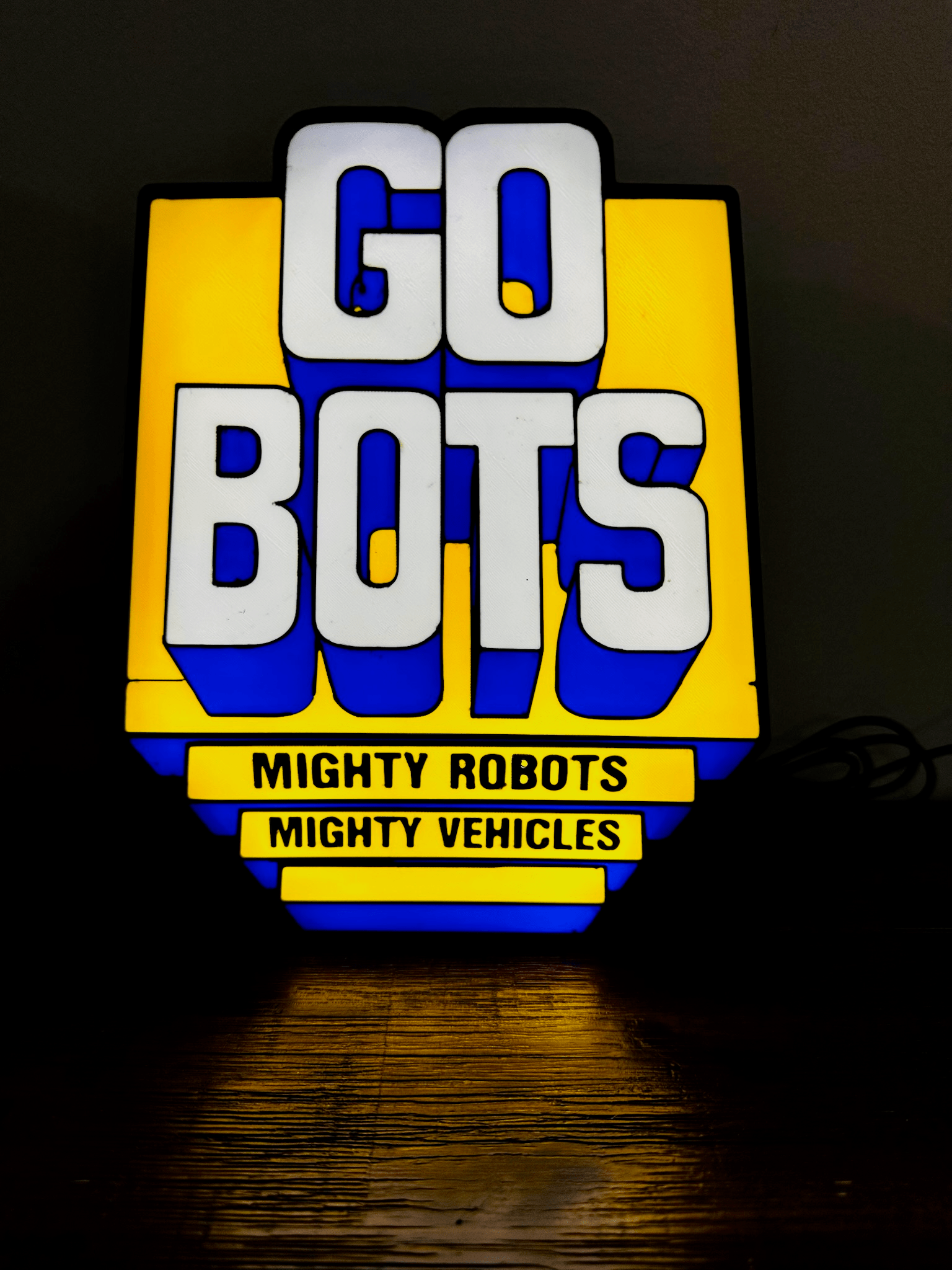 Go Bots - Mighty Robots - Mighty Vehicles - Light Up Logo/Wall Art