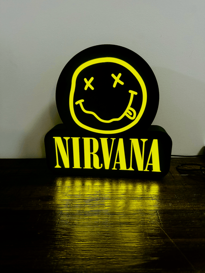 Nirvana - Brilliant Yellow - Light Up Sign / Night Light - USB Powered