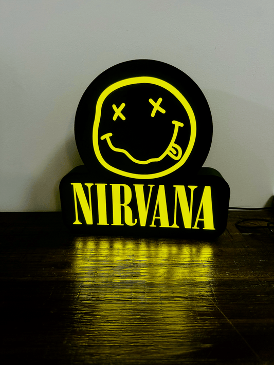Nirvana - Brilliant Yellow - Light Up Sign / Night Light - USB Powered