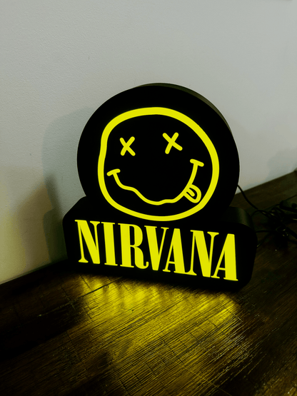 Nirvana - Brilliant Yellow - Light Up Sign / Night Light - USB Powered