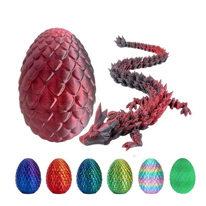 Magical Flexible Dragon, Inside it's own egg! Various colours available! - Michael's 3D World