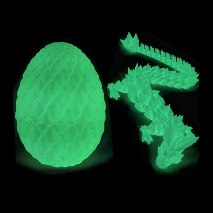 Magical Flexible Dragon, Inside it's own egg! Various colours available! - Michael's 3D World
