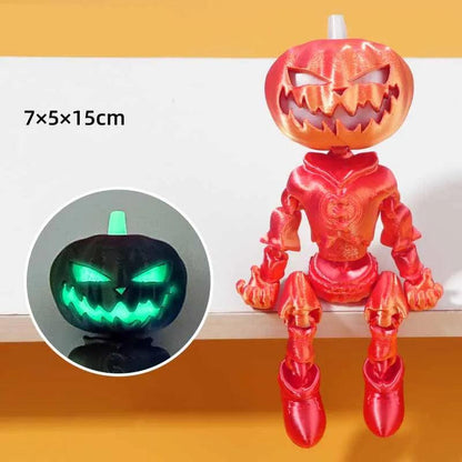 Halloween Decoration: Rainbow Flexible Pumpkin Head Skeleton with movement & Glow in the Dark Eyes - Michael's 3D World