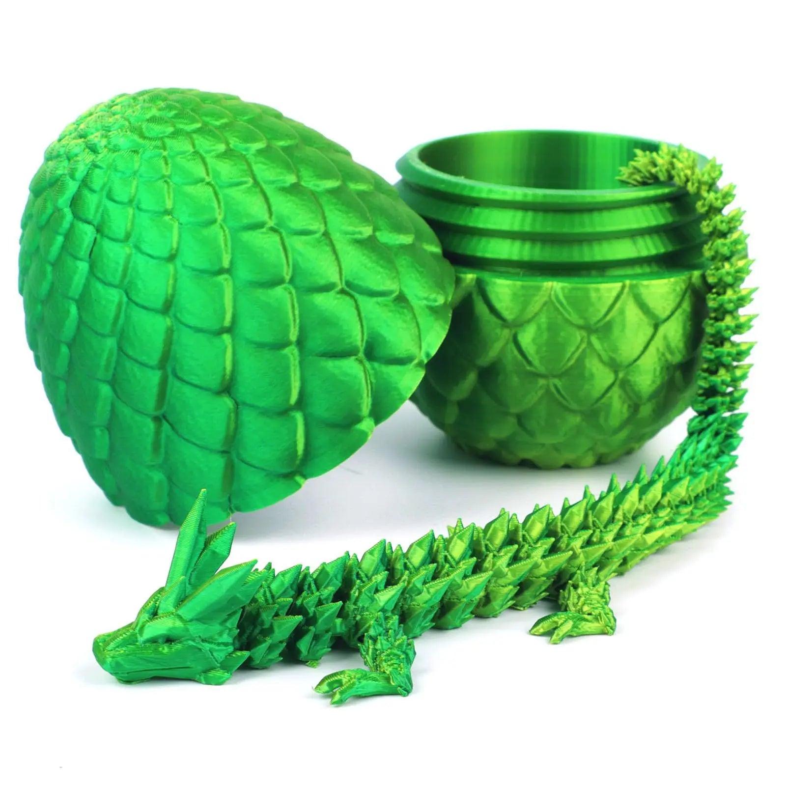Magical Flexible Dragon, Inside it's own egg! Various colours available! - Michael's 3D World