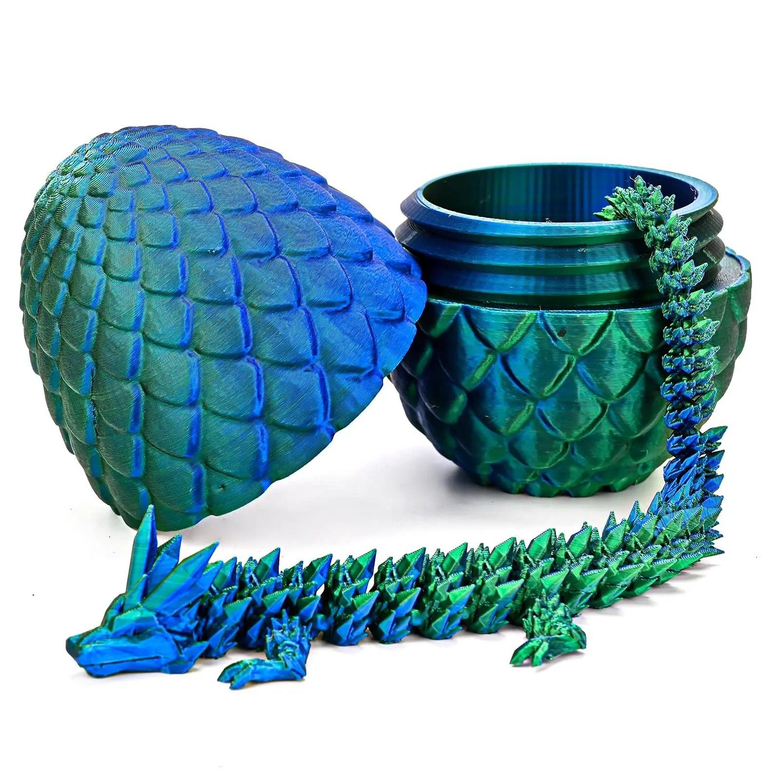 Magical Flexible Dragon, Inside it's own egg! Various colours available! - Michael's 3D World