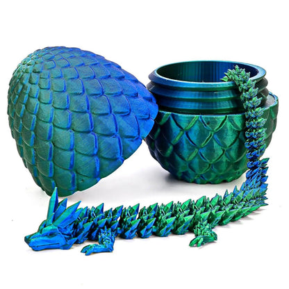 Magical Flexible Dragon, Inside it's own egg! Various colours available! - Michael's 3D World