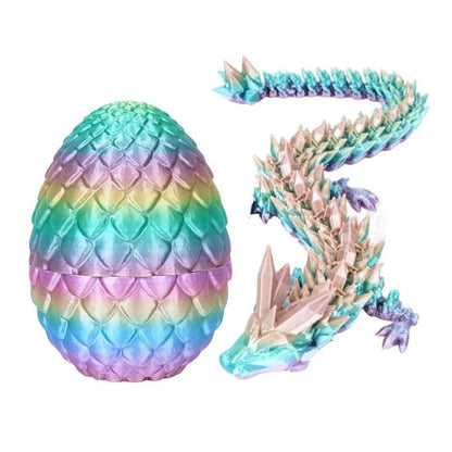 Magical Flexible Dragon, Inside it's own egg! Various colours available! - Michael's 3D World