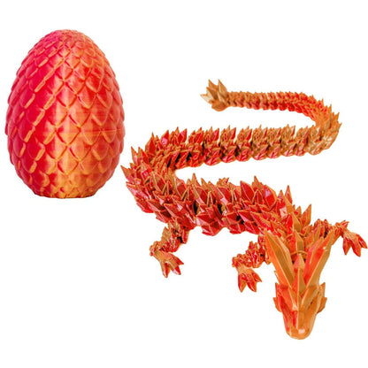 Magical Flexible Dragon, Inside it's own egg! Various colours available! - Michael's 3D World