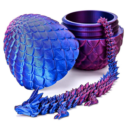 Magical Flexible Dragon, Inside it's own egg! Various colours available! - Michael's 3D World