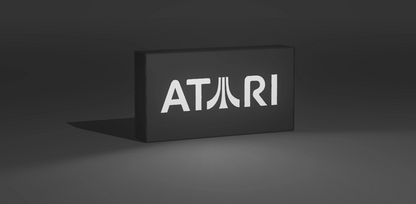 Atari Logo Light-up Fan Sign - LED Illuminated Light / Wall Art