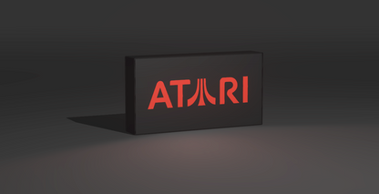 Atari Logo Light-up Fan Sign - LED Illuminated Light / Wall Art