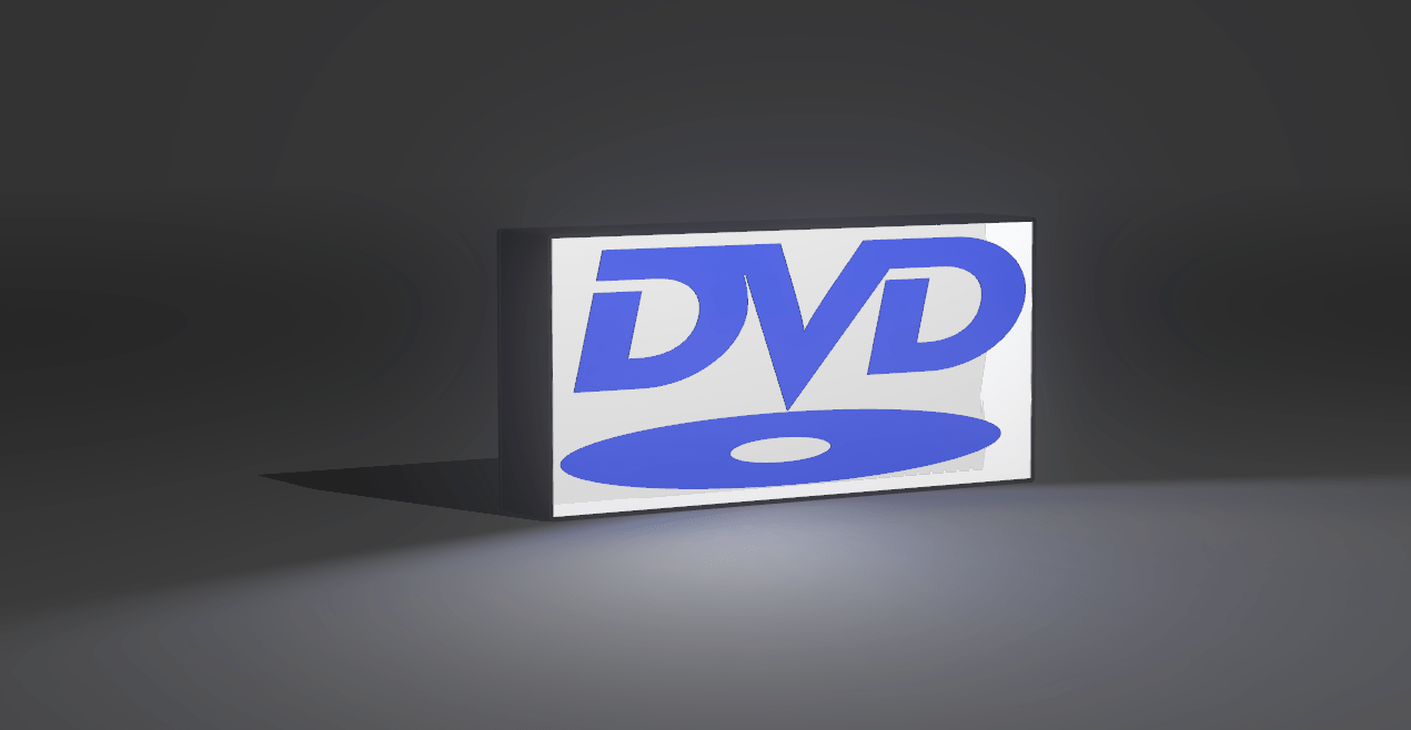 DVD Video Disc Logo - LED Light Up Logo/Wall Art