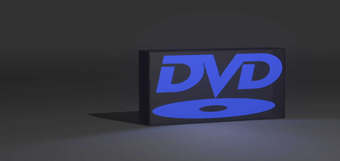 DVD Video Disc Logo - LED Light Up Logo/Wall Art