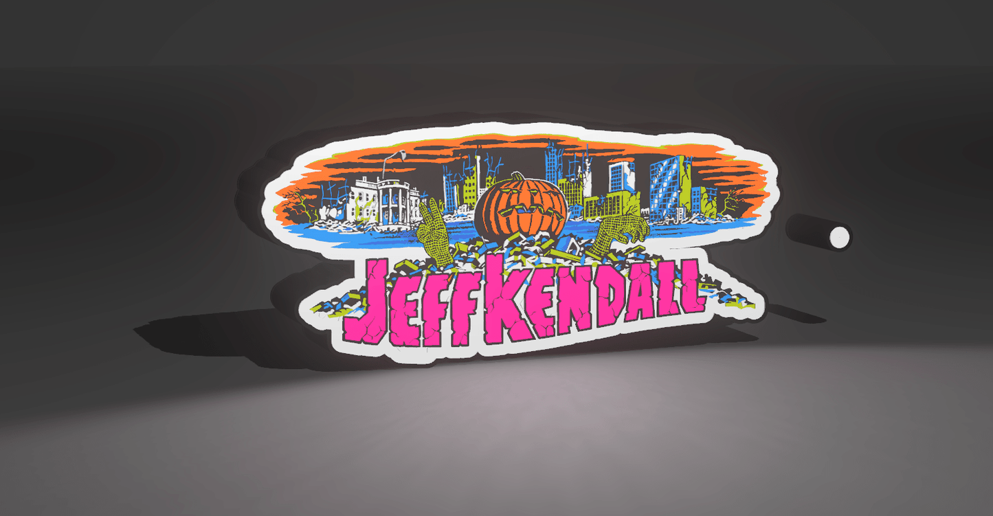 Jeff Kendall Skate Artwork - Light Up Artwork / Wall Art / Sign