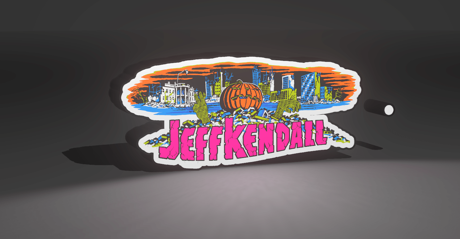 Jeff Kendall Skate Artwork - Light Up Artwork / Wall Art / Sign