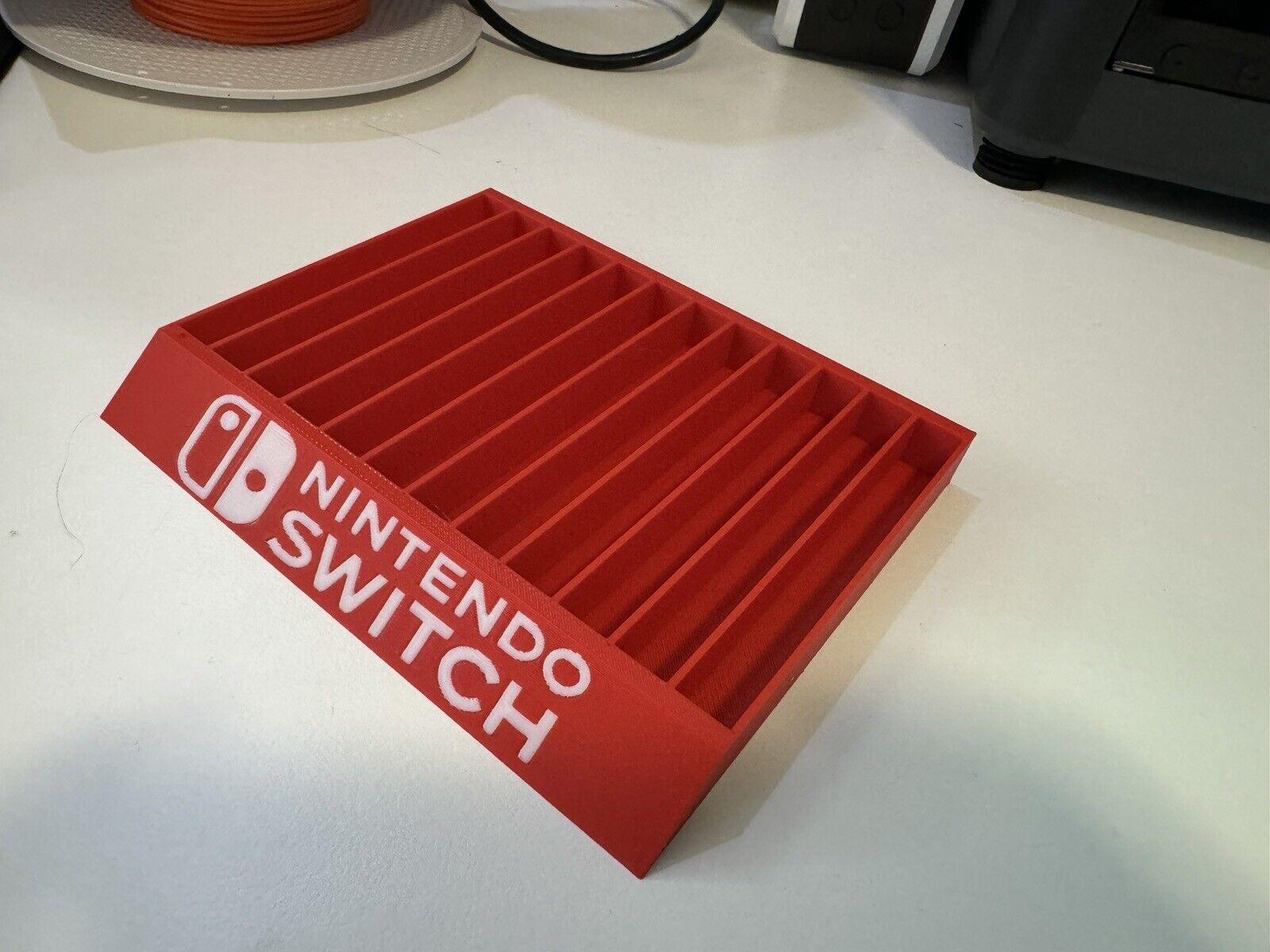 NEW: Nintendo Switch Game Holder - 10 slot - holds 10 Games - Bright Red - Michael's 3D World