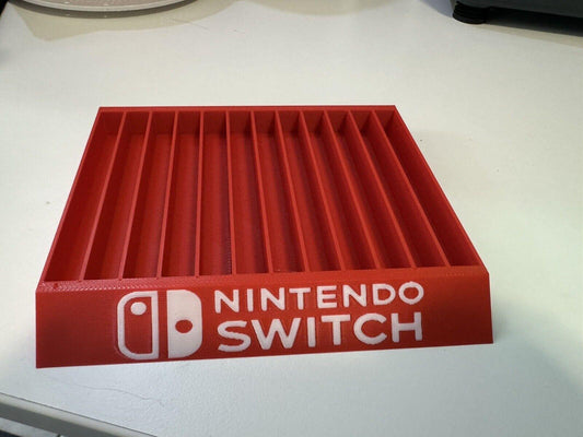 NEW: Nintendo Switch Game Holder - 10 slot - holds 10 Games - Bright Red - Michael's 3D World