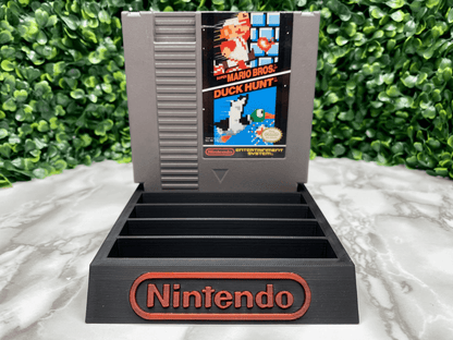 Original Nintendo NES Cartridge - Black or Grey Game Holder/Stand - Michael's 3D World