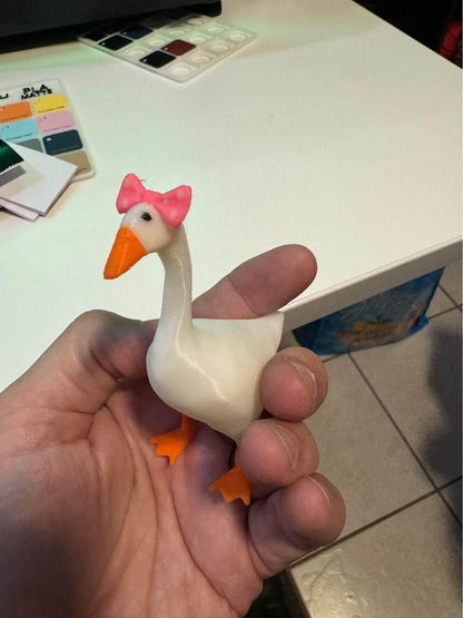 Mini Untitled Goose w/ Pink Bow! - Michael's 3D World