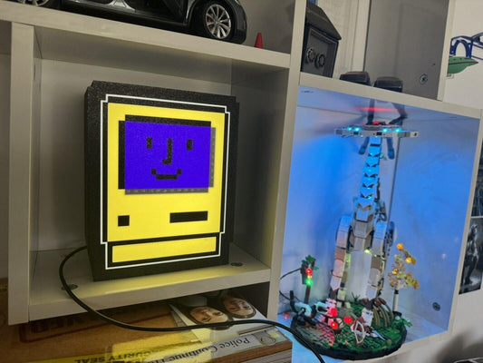 Happy Macintosh - Classic Vintage Apple Macintosh USB Powered LED Light Box! New - Michael's 3D World