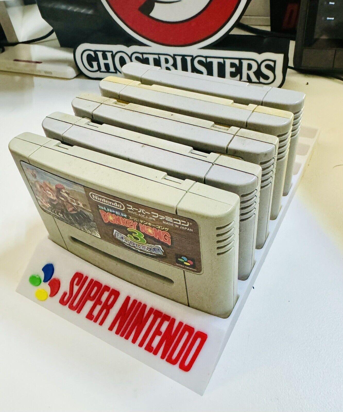 Super Nintendo Game Holder - PAL/Euro Version, Holds 8 Games - 2 Designs/Colours - Michael's 3D World