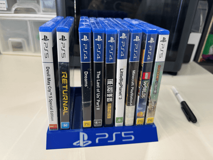 Sony Playstation PS4/PS5 - Game Case Holder / Stand - Holds 10 Game Cases - Michael's 3D World
