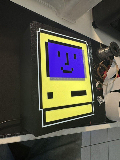 Happy Macintosh - Classic Vintage Apple Macintosh USB Powered LED Light Box! New - Michael's 3D World