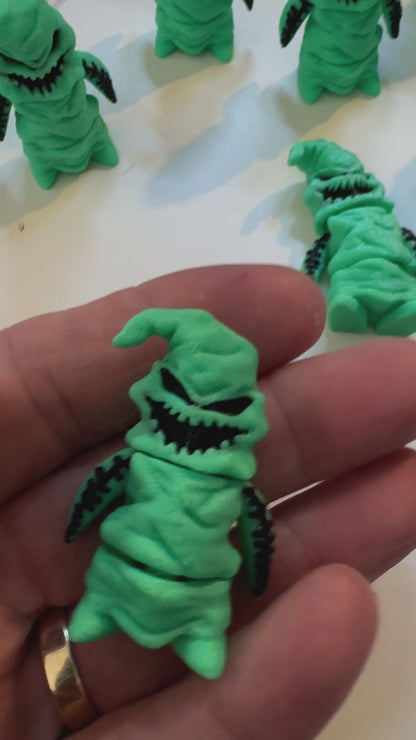 Mini Oogie Boogie Flexi: Pesadilla antes de Navidad, juguete antiestrés/decoración