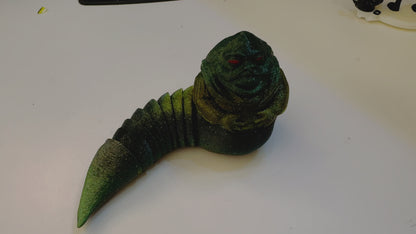 Star Wars: Figura articulada de Jabba el Hutt con ojos rojos | Decoración de StarWars y juguete antiestrés para coleccionistas y fanáticos
