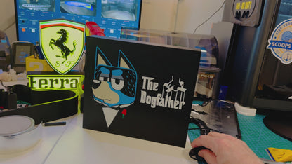 NEW: Light Up Sign: Bluey - The Dogfather (Godfather Parody with Bandit)
