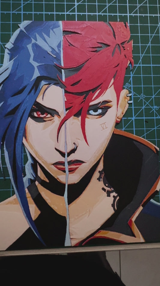 Jinx/Vi Split - 2D/3D Art with depth effect - Arcane