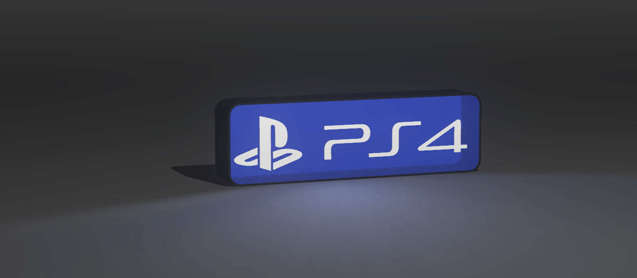 Playstation PS4 - Mini LED Light Up Sign / Night Light - USB Powered