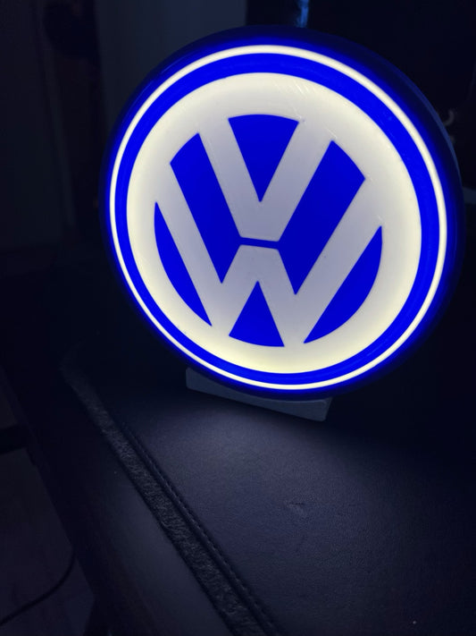 Volkswagon Logo - Light Up Artwork / Wall Art / Sign