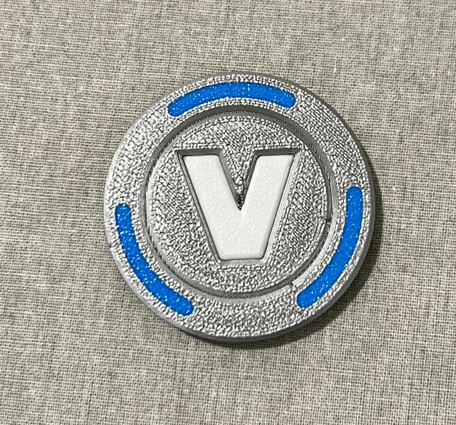 Fortnite Coin: V-Buck Double Sided Coin - Michael's 3D World